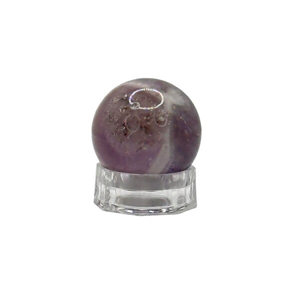 Natural Amethyst Crystal Sphere With Stand  Healing Stone Chakra Balancing NWOT - Picture 4 of 5